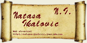 Nataša Ikalović vizit kartica